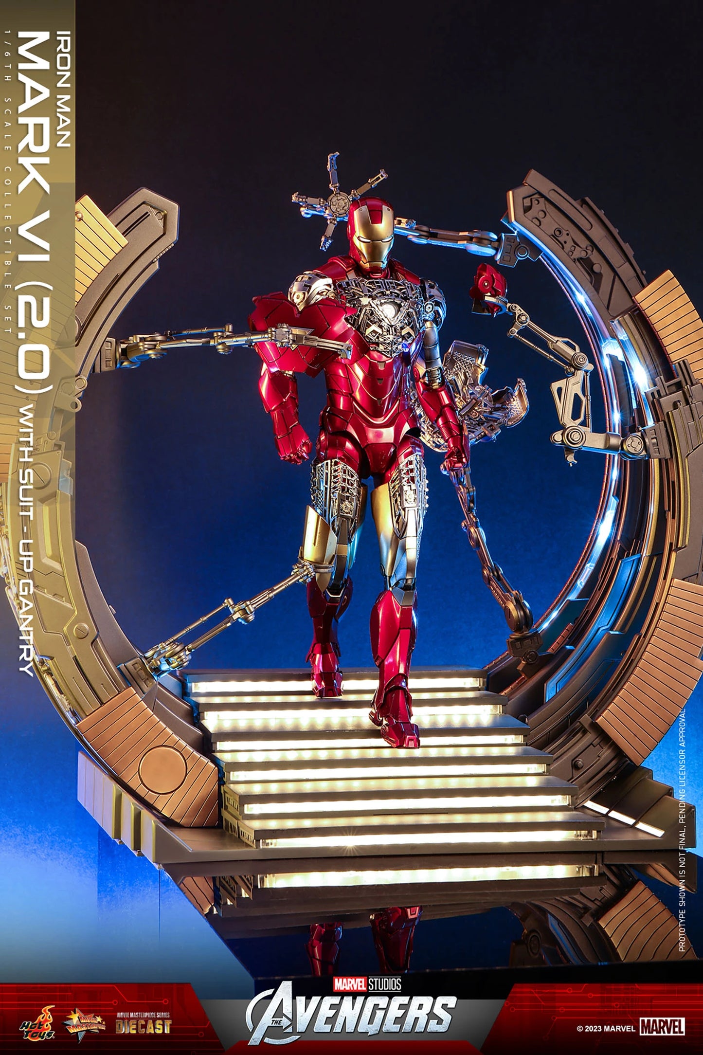 Iron Man Mark VI with Suit-Up Gantry