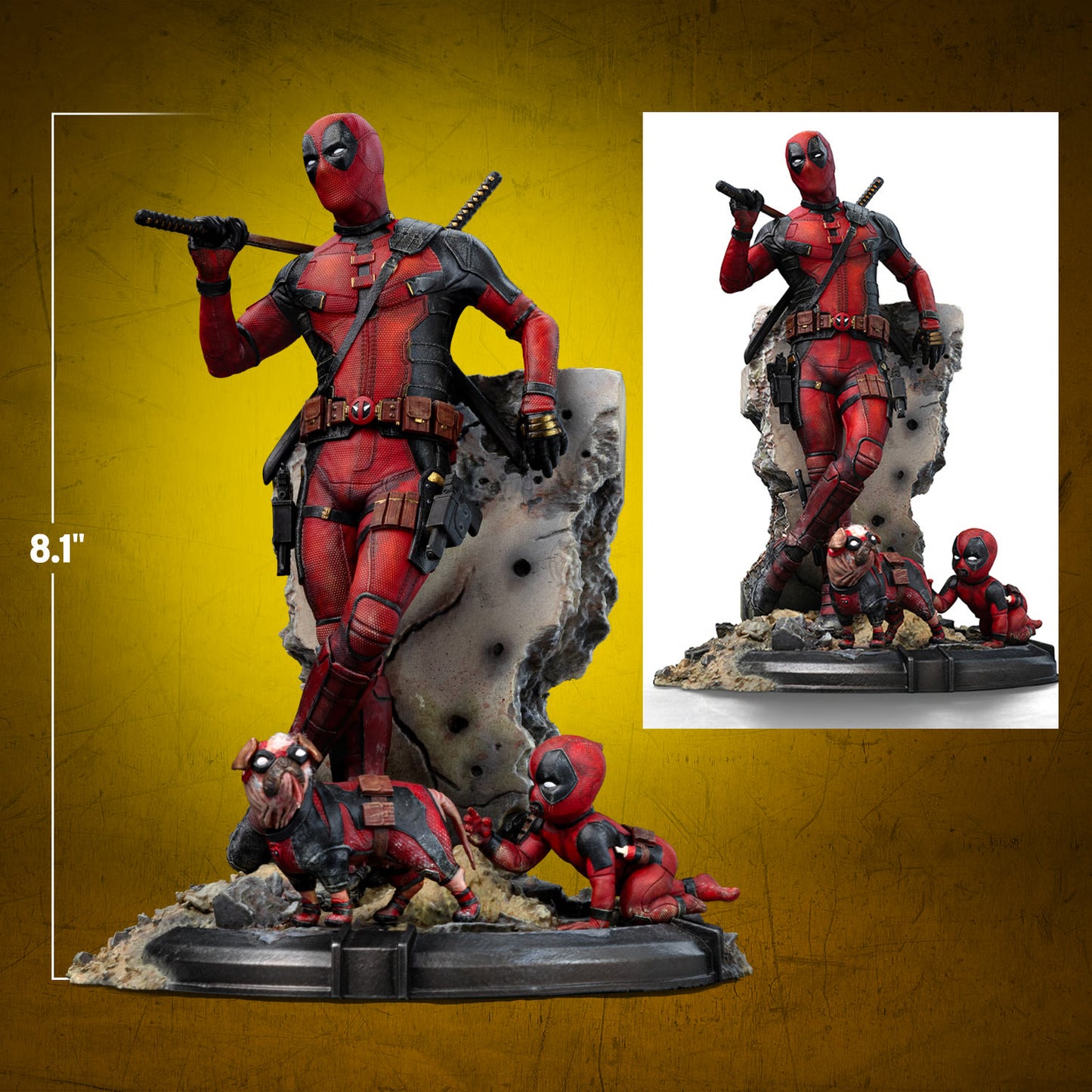 Deadpool from Deadpool Wolverine Iron Studios Statue