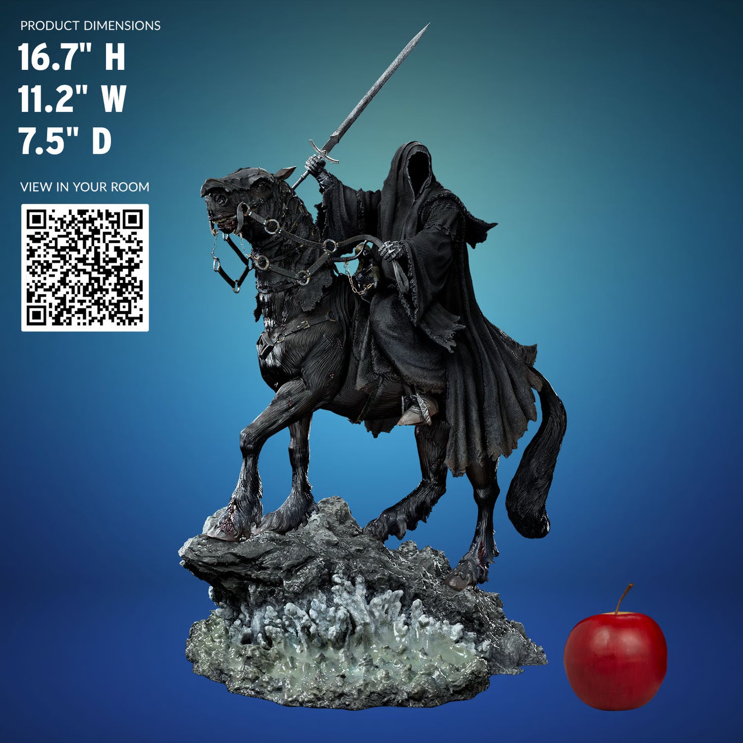 Nazgul on Horse Deluxe Iron Studios Statue