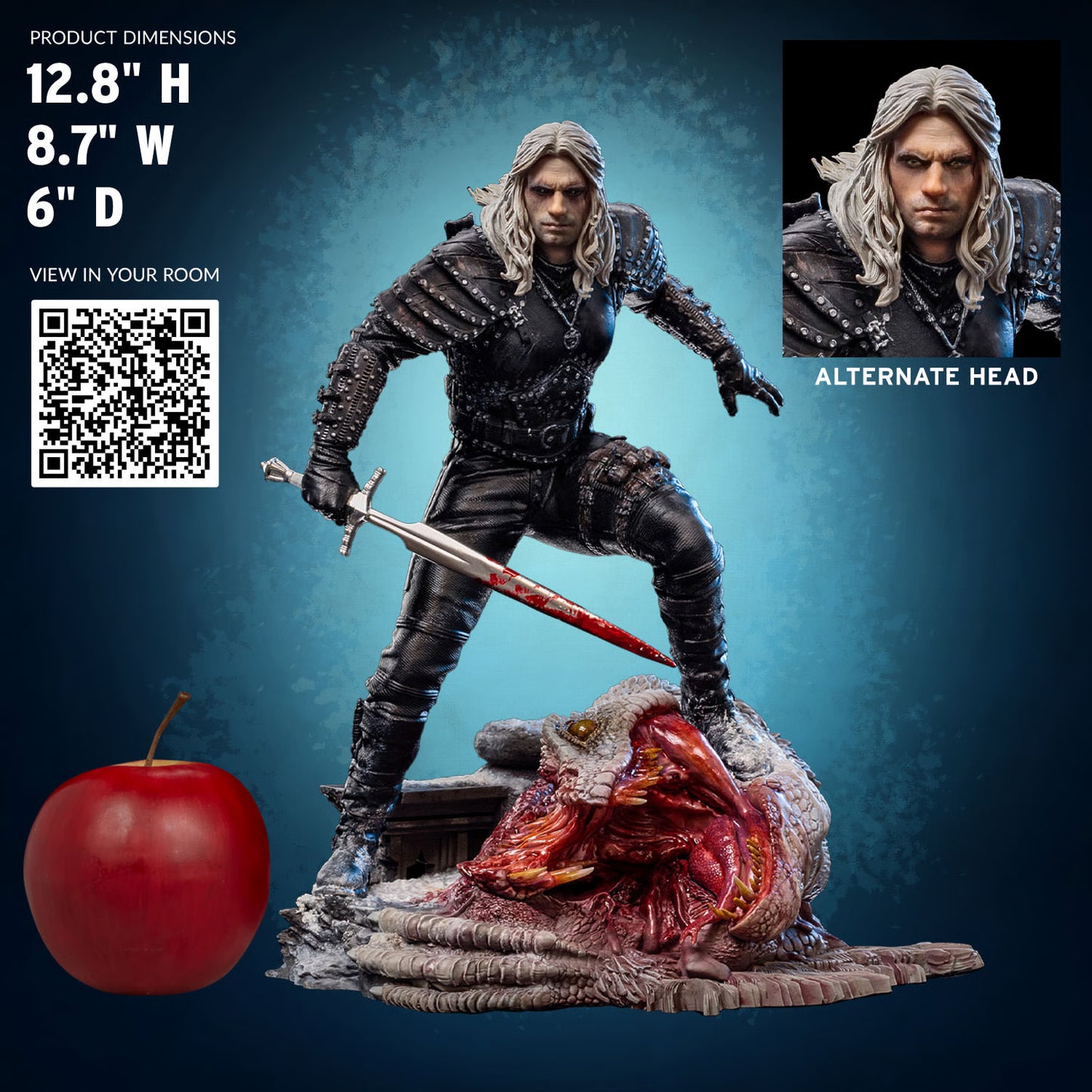 Geralt of Rivia The Witcher Iron Side Statue