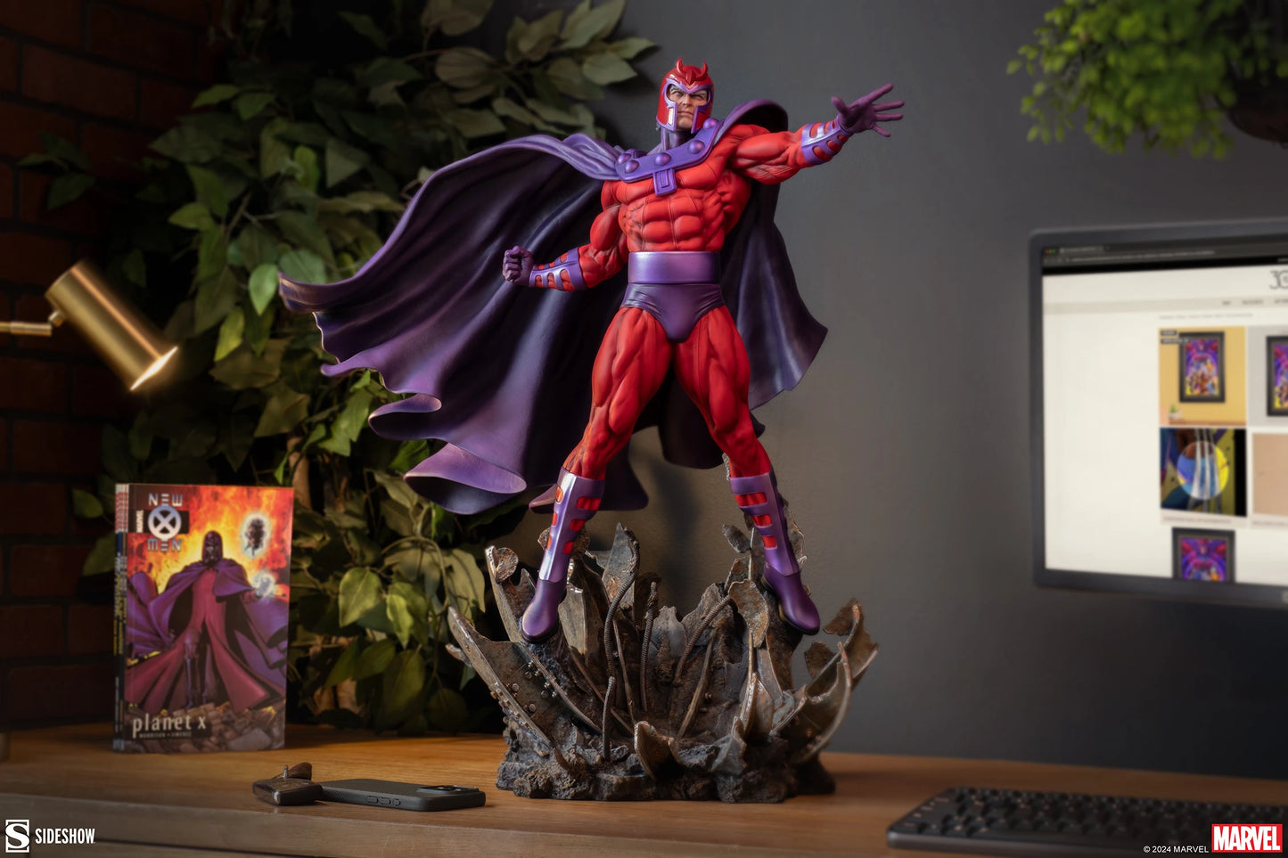 Magneto: Master of Magnetism Statue