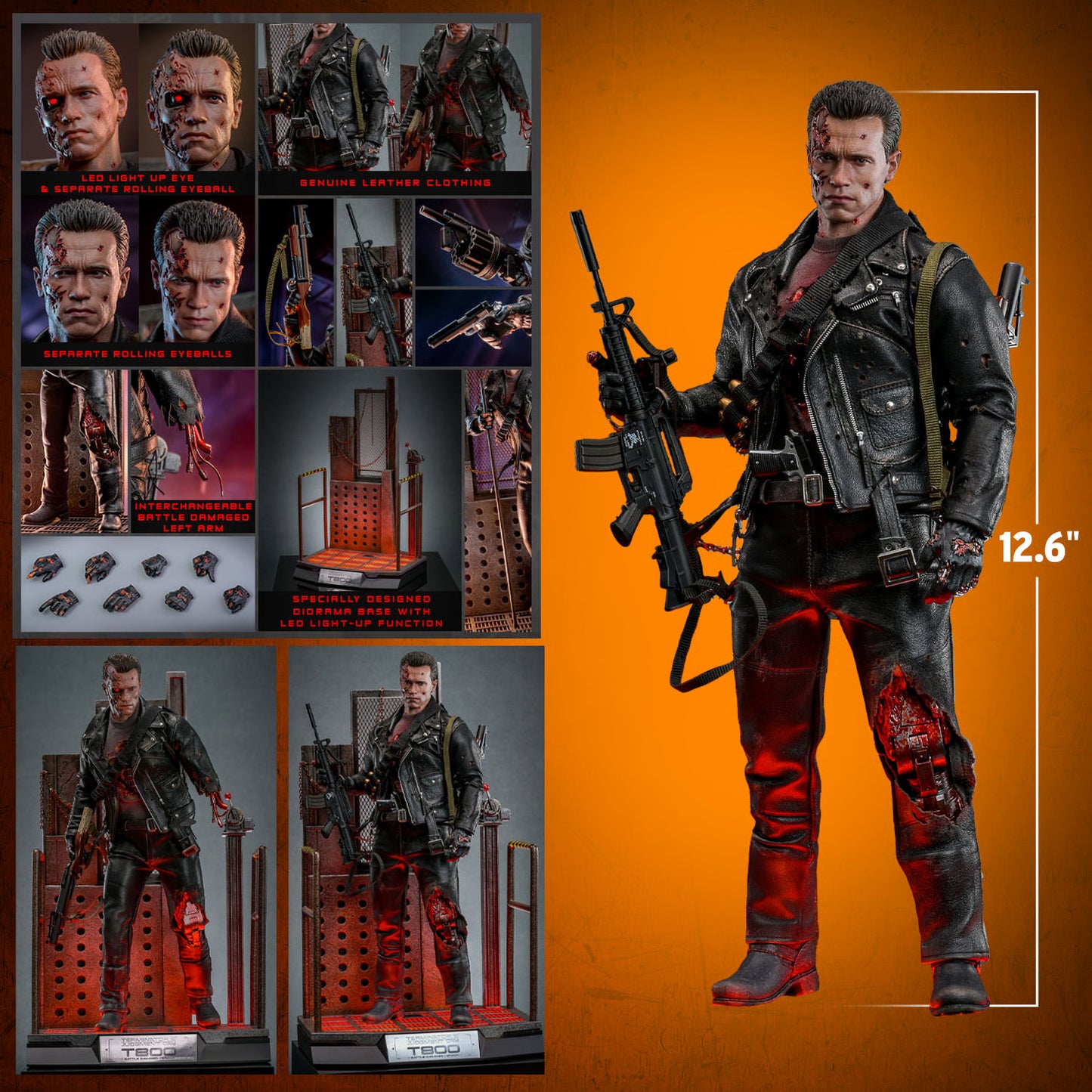 T2 Terminator Judgment Day T-800 Battle Damaged Version